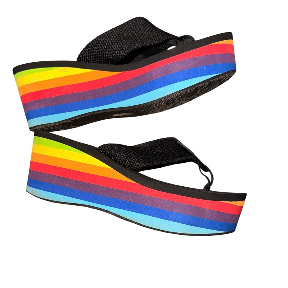 Rocket Dog‎ Crush Rainbow Pride Wedge Sandal Size 9 - Picture 5 of 5
